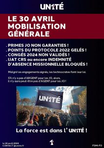 Le 30 avril, mobilisation générale un1té