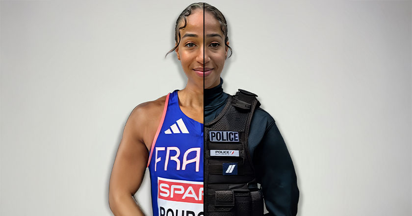 Uniforme policier et chronomètre. Le portrait d’Anaïs Bourgoin